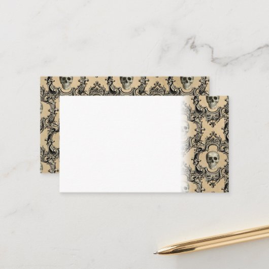 フレームワビクトリアンークスカルゴシック骨格ゴシック 予約カード (正面/裏面インサイチュ)