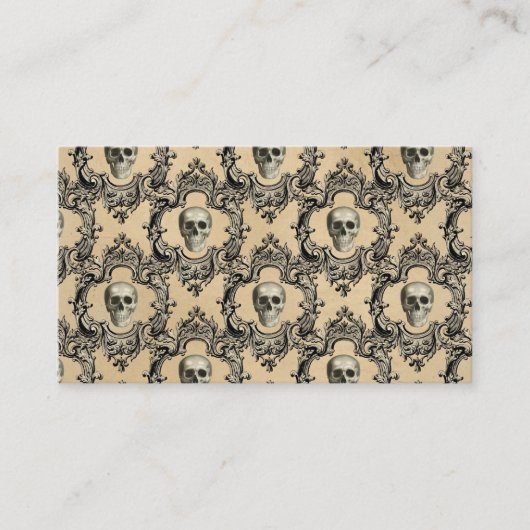 フレームワビクトリアンークスカルゴシック骨格ゴシック 名刺 (正面)