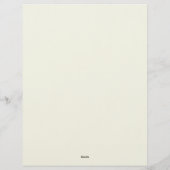 フレーム上のシダ 便箋用紙 レターヘッド (裏面)