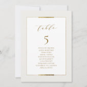 フレーム付きエレガシンプルンス表番号座席表 招待状 (正面)