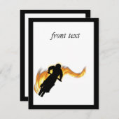 フレーム付きオフロードダートバイク 招待状 (正面/裏面)