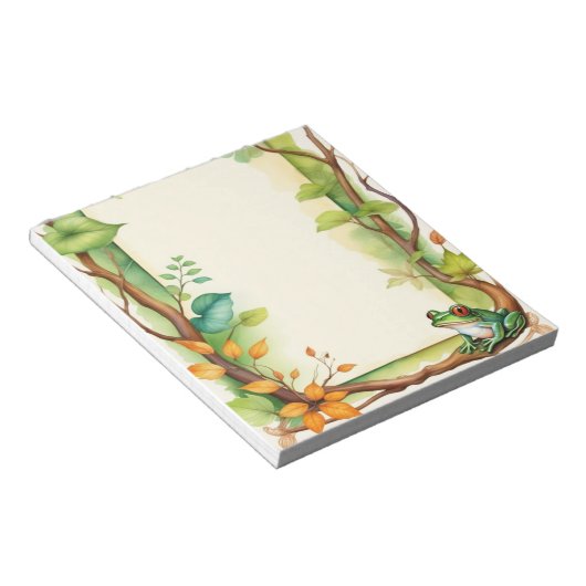 フレーム付きカエル1 ノートパッド (アングル)