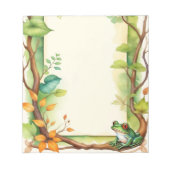 フレーム付きカエル1 ノートパッド (正面)