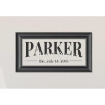 フレーム付きガラス製ファミリ記号