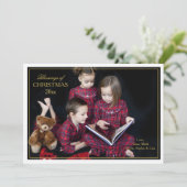 フレーム付きクリスマス恵みのフォトカード シーズンカード (スタンド正面)