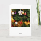 フレーム付きクリスマス恵み縦型フォトカード シーズンカード (裏面)