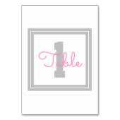 フレーム付きテーブル番号 |ライトグレーとピンク テーブルナンバー (裏面)