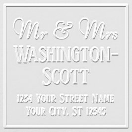 フレーム付きミスター&ミセス2行長い名前アドレス#2