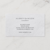 フレーム付きミニマルなプレーン白テクスチャ 名刺 (裏面)