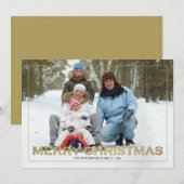 フレーム付きメリークリスマスフォトホリデーカード シーズンカード (正面/裏面)