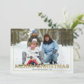 フレーム付きメリークリスマスフォトホリデーカード シーズンカード (スタンド正面)