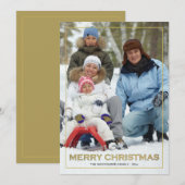 フレーム付きメリークリスマス(V)フォトホリデーカード シーズンカード (正面/裏面)