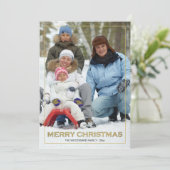 フレーム付きメリークリスマス(V)フォトホリデーカード シーズンカード (スタンド正面)