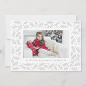 フレーム付き分岐ホリデーフォトカード シーズンカード (正面)