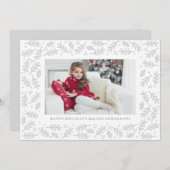 フレーム付き分岐ホリデーフォトカード シーズンカード (正面/裏面)