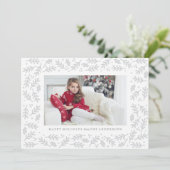 フレーム付き分岐ホリデーフォトカード シーズンカード (スタンド正面)