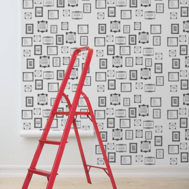 フレーム付き引用文 壁紙 (Peel and stick framed quotes wallpaper)