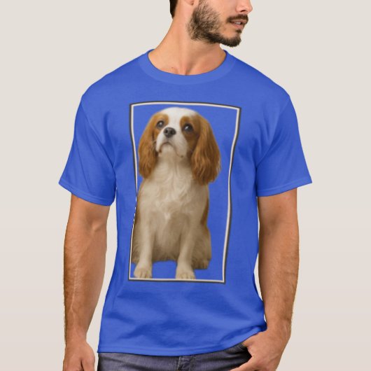 フレーム入りのスパニエル家族 Tシャツ (正面)