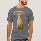 フレーム入りチワワの面白グッズ Tシャツ (正面)