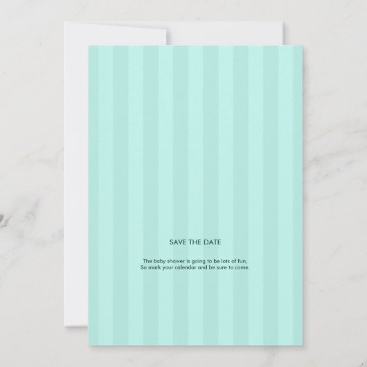 フレーム内のかわいいテディベア |赤ちゃんシャワーの招待 招待状 (裏面)