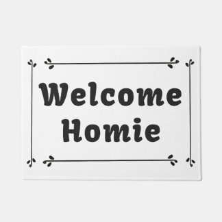 フレーム内のウェルカムホーム ドアマット