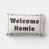 フレーム内のウェルカムホーム ランバークッション (裏面)