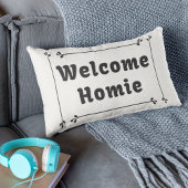 フレーム内のウェルカムホーム ランバークッション