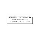 フレーム内のビジネス名とアドレス セルフインキングスタンプ (デザイン)