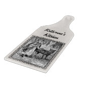 フレーム内のレッドライディングフードウルフ白黒 カッティングボード (角)