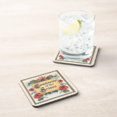 フレーム内のヴィンテージクリスマスポ華美イント コースター (右側)