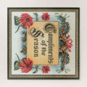 フレーム内のヴィンテージクリスマスポ華美イント ジグソーパズル (横)