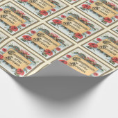 フレーム内のヴィンテージクリスマスポ華美イント ラッピングペーパー (角)