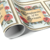 フレーム内のヴィンテージクリスマスポ華美イント ラッピングペーパー (ロールコーナー)