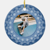 フレーム内の写エレガント真カスタムオーナメント セラミックオーナメント (裏面)
