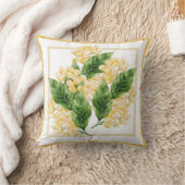 フレーム内の黄色い花 クッション (ブランケット)