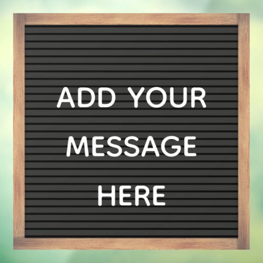 フレーム内の黒いレターボードのカスタムメッセージ ウィンドウサイン (シート3)