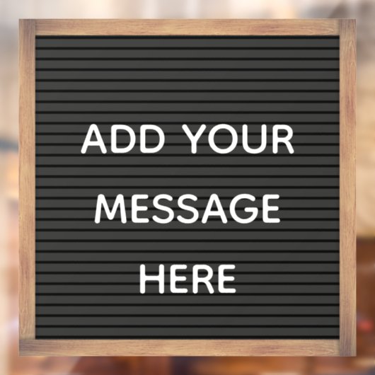 フレーム内の黒いレターボードのカスタムメッセージ ウィンドウサイン (シート2)