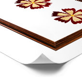 フレーム内の3つの茶色の花の幸運のセット ポスター (角)