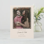 フレーム内モダンに日付のフォトカードを保存 セーブザデート (スタンド正面)