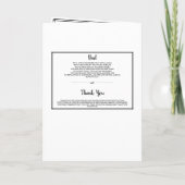 フレーム写真記念の折り畳み葬儀 プログラム (裏面)