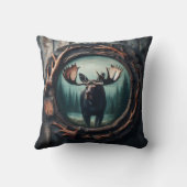 フレーム威厳のある内のムースポートレート素朴 クッション (裏面)