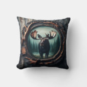 フレーム威厳のある内のムースポートレート素朴 クッション (正面)