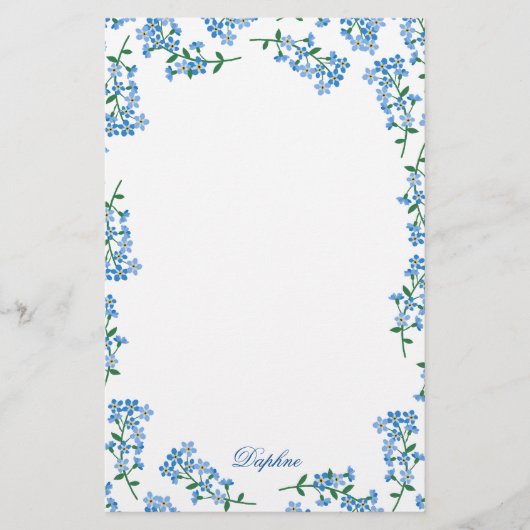 フレーム忘れなし青 便箋 (正面)