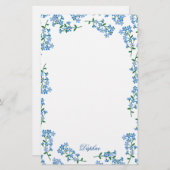 フレーム忘れなし青 便箋 (正面/裏面)