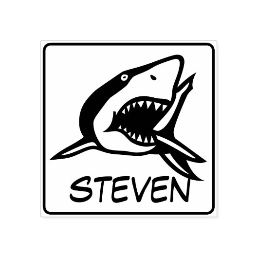 フレーム無地のとイメージ – SHARK +アイディア ラバースタンプ (インプリント)