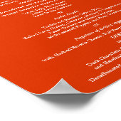 フレーム用の8 x 10ディナーテーブルメニュー ポスター (角)