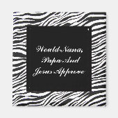 フレーム磁石に写真または文字を追加 マグネット (正面)