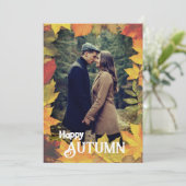 フレーム紅葉秋の写真ホリデーカード シーズンカード (スタンド正面)