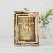 フレーム素朴バーンウッドバチェロレッテ招待状 招待状 (スタンド正面)
