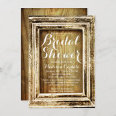 フレーム素朴バーンウッドブライダルシャワー招待状 招待状 (正面/裏面)
